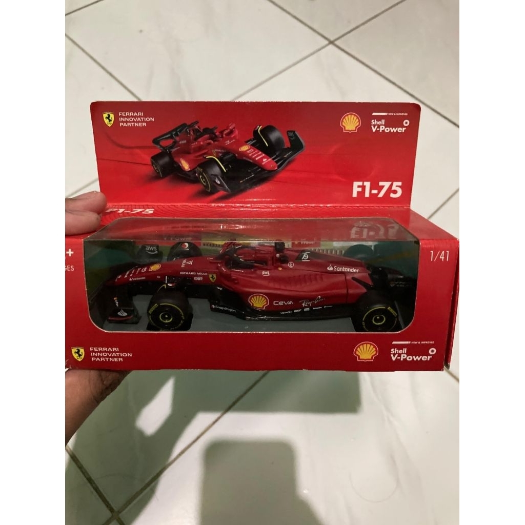 Bburago Ferrari F1-75 Shell Official Merchandise
