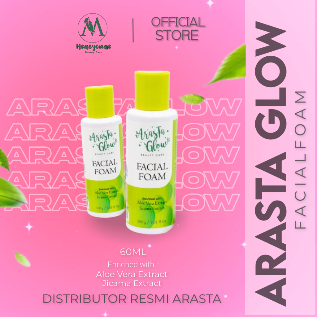 Facial wash Arasta Glow 100% Asli member resmi original BPOM/ arasta glow original BPOM