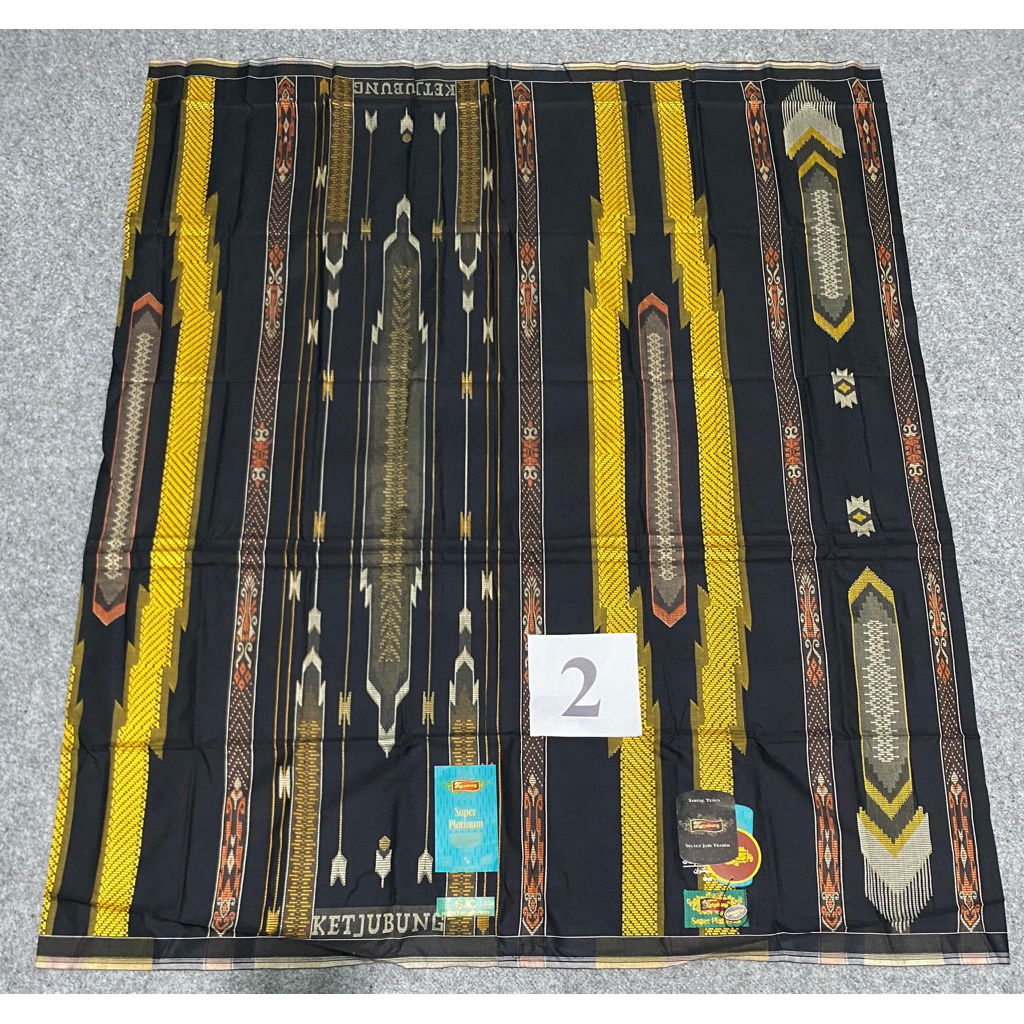 SARUNG KETJUBUNG PLATINUM SJC (SONGKET JACQUARD CREEP) HITAM Series