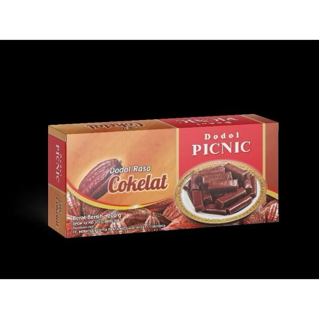 Dodol Garut picnic original rasa cokelat coklat 200 gr original garut langsung pabrik