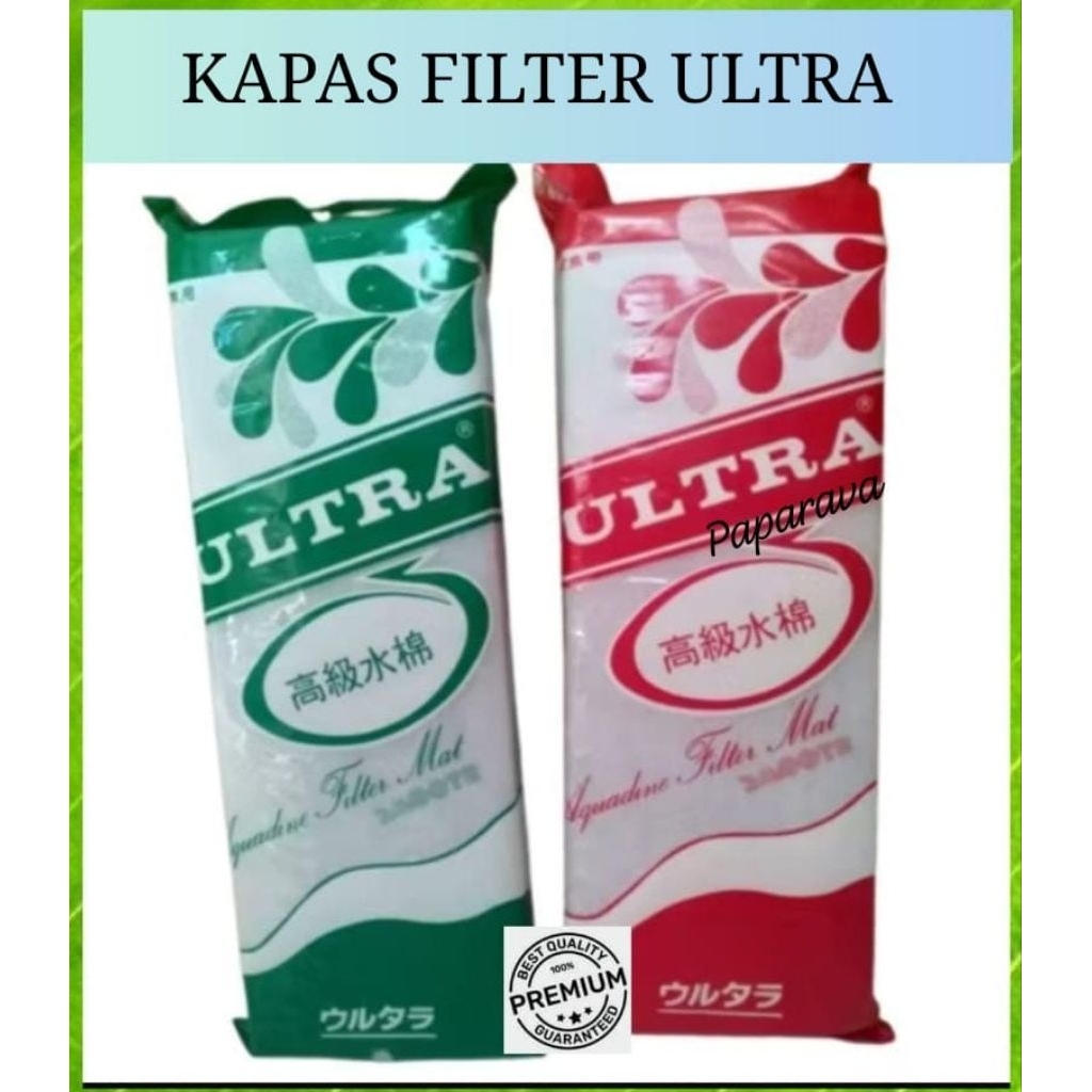 Kapas Filter Ultra 2-Lapis/ Busa Kapas Filter Aquarium/ Busa Top Filter Akuarium