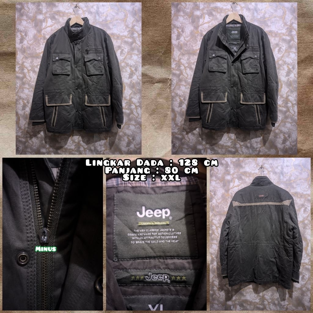 Jaket Parka Warna Hijau Army Second Original