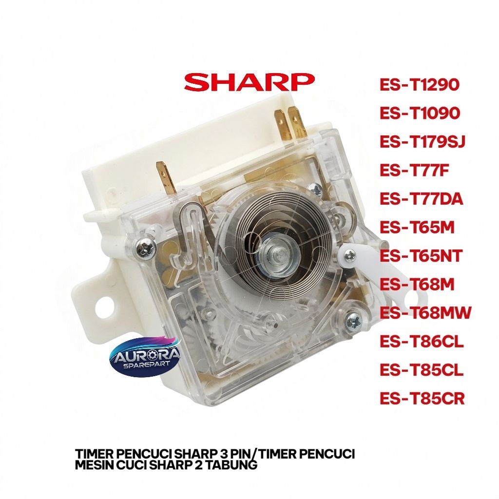 TIMER PENCUCI SHARP 3 PIN/TIMER PENCUCI SHARP TRANSPARAN ES-T1290 ES-T1090 ES-T79SJ ES-T77F ES-T65NT