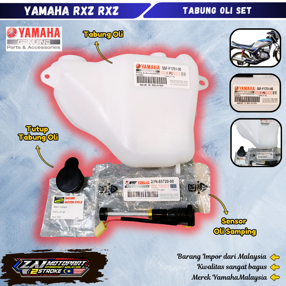 Tabung Oli Set Tabung Oli Tutup Tabung Oli Sensor Oli Samping Yamaha RXZ RZR