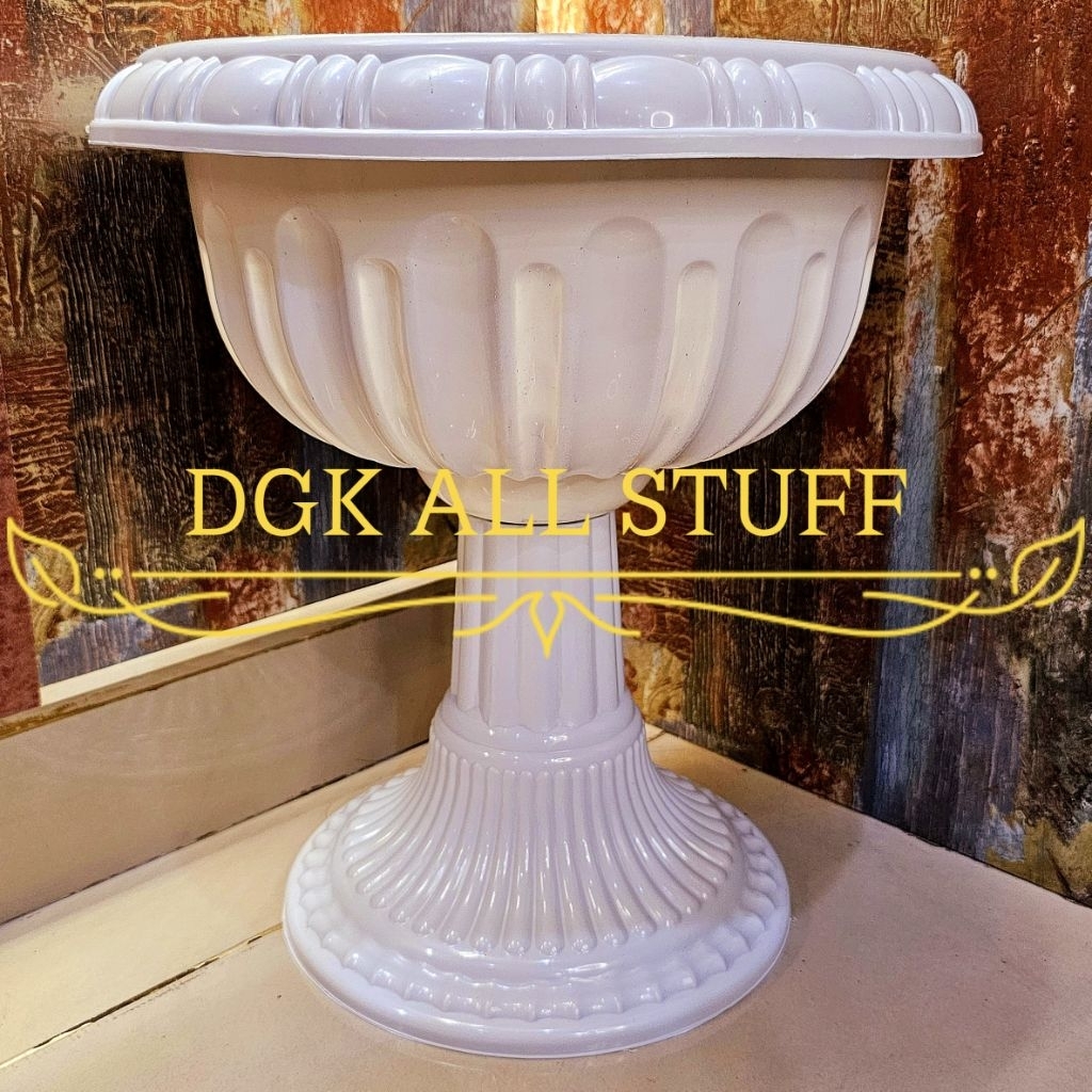 Pot Bunga Piala Kaki Panjang Shalom Shallom Tampung Air Lavender Teratai Plastik Estetik Aesthetic M