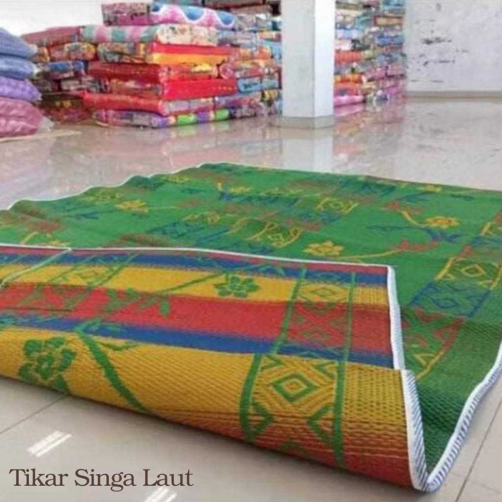 Tikar Jumbo Singa Laut 4x3 Super Tebal Tikar Plastik Singa Laut Ori Hangat Anti Slip Motif Cerah