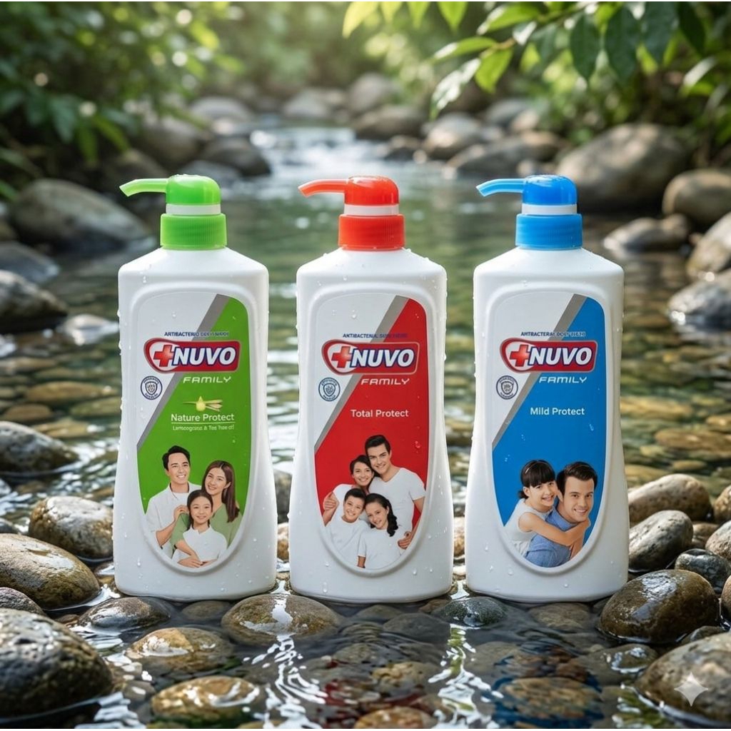 Sabun Cair Nuvo Family 550ml Botol Pump