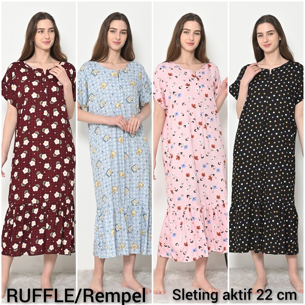 DASTER RAYON RUFFLE,REMPEL BUSUI SEMATA KAKI ,PAJAMAS DREAM