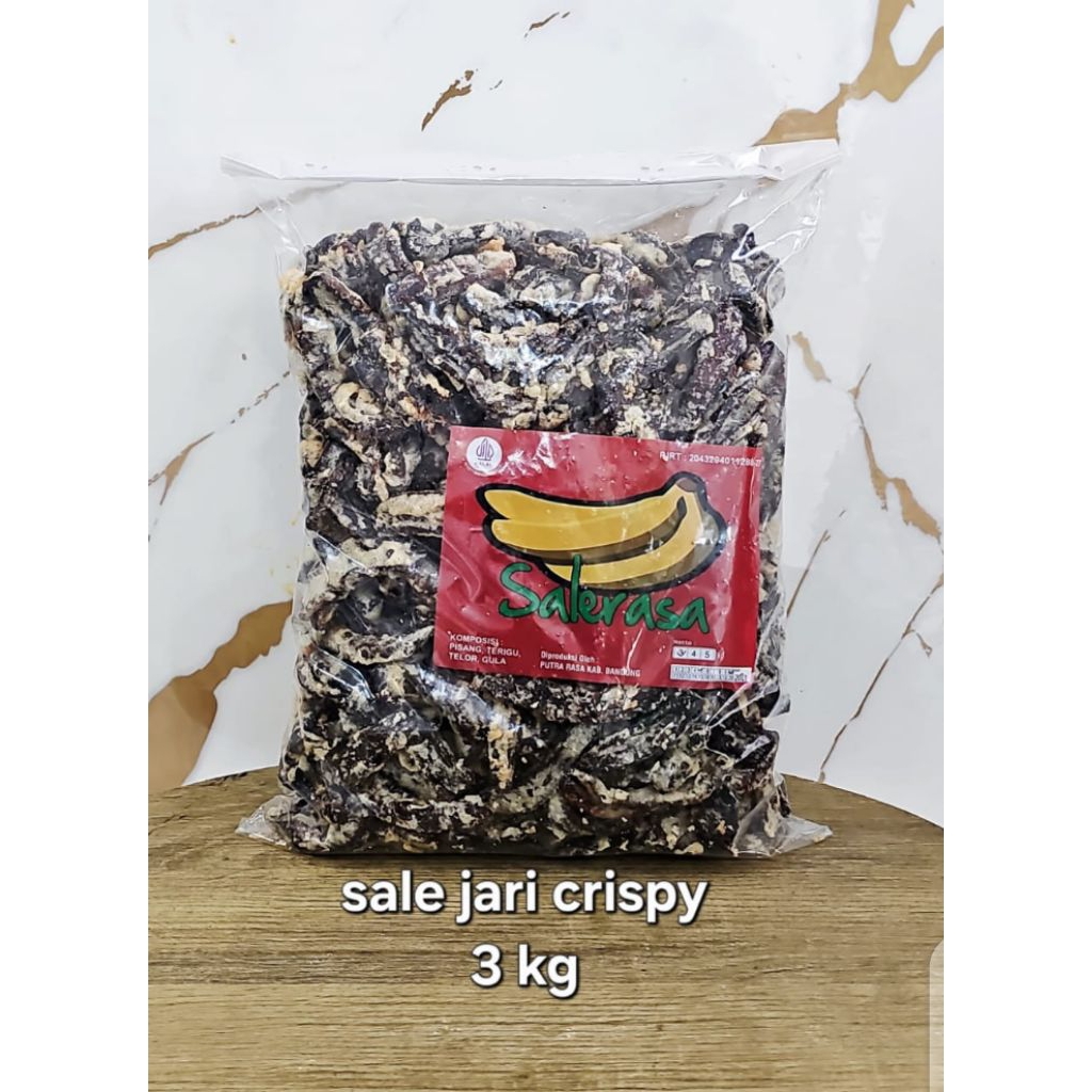 3 kg sale pisang jari kering goreng harga grosir murah camilan kiloan/ makanan ringan repack oleh-ol