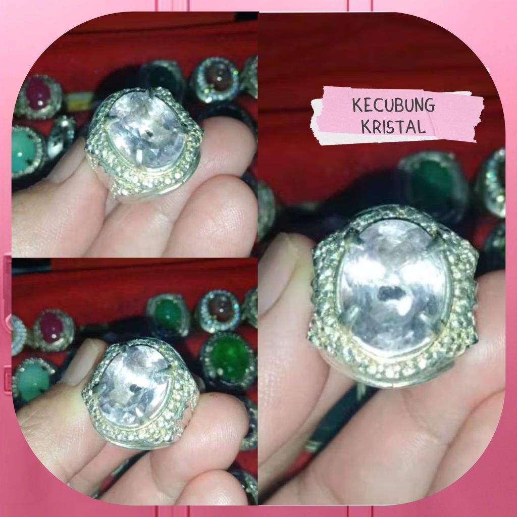 Cincin Kecubung kalimantan Purple Kristal natural