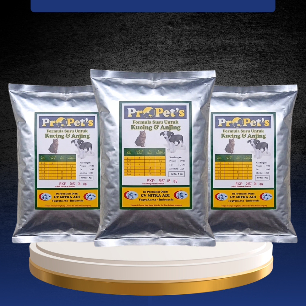 PROPETS 1 KG - Susu Cocok Untuk Pengganti Indukan Kucing Dan Anjing.