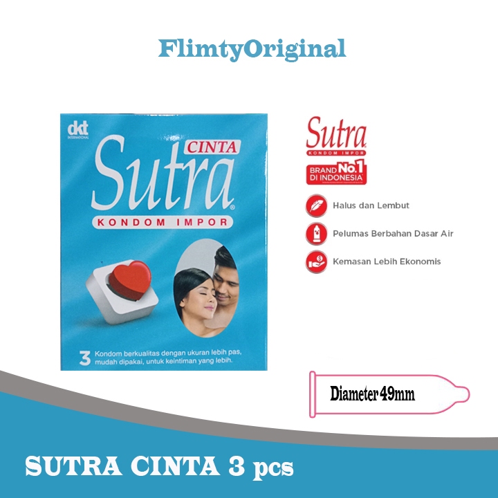Sutra Kondom Cinta Ukuran 49mm isi 3 dan 12 pcs