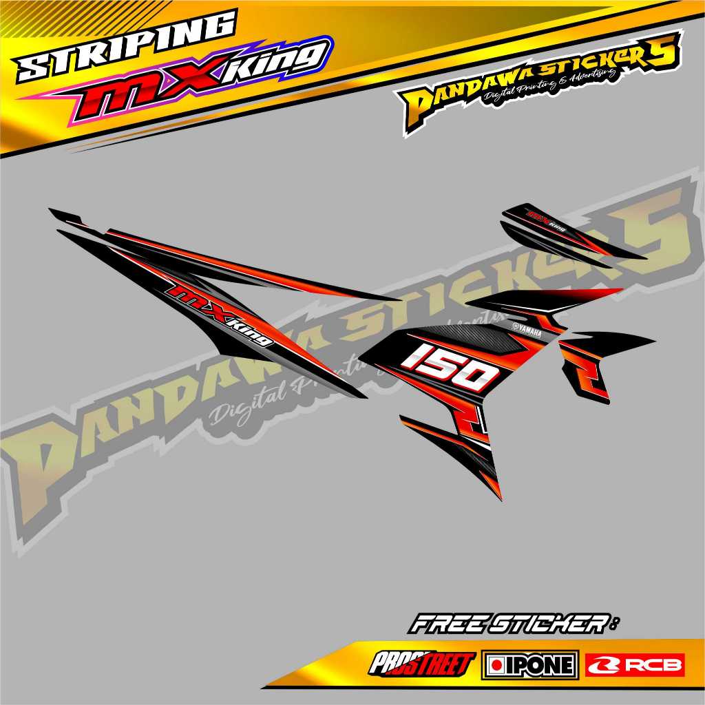 STRIPING VARIASI YAMAHA MX KING 150 / STICKER LIST VARIASI MOTOR MX KING