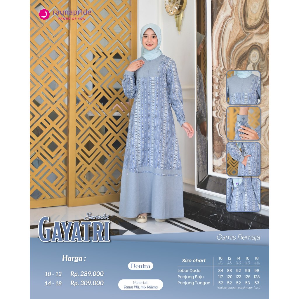 Rauna Gamis Remaja Gayatri, Raudhah, Mahira Gamis Terbaru Gamis kekinian Gamis Remaja By Rauna