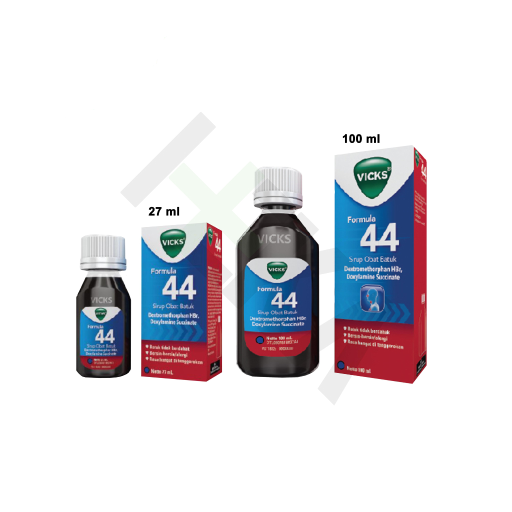 Vicks Formula 44 - Sirup Obat Batuk Tidak Berdahak, Bersin Alergi [Majapahit]