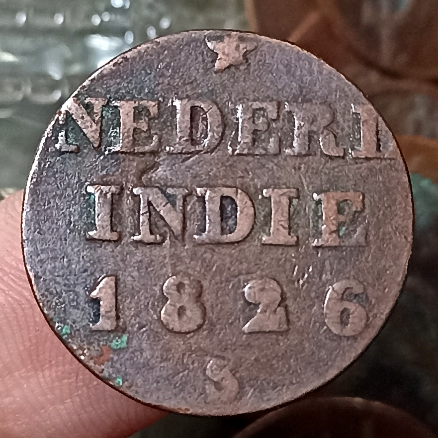 [SHV08] - Koin Kuno Indonesia (Netherlands East Indies) 1/4 Stuiver Tahun 1826 S