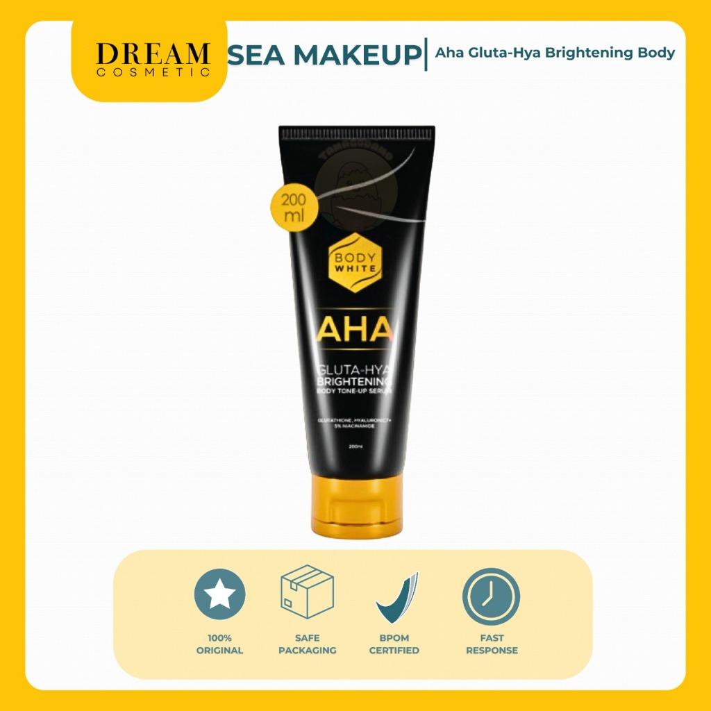 Dream Cosmetic Body white Aha Gluta-Hya Brightening Body Tone Up Serum 200Ml | Body Lotion Mencerahk