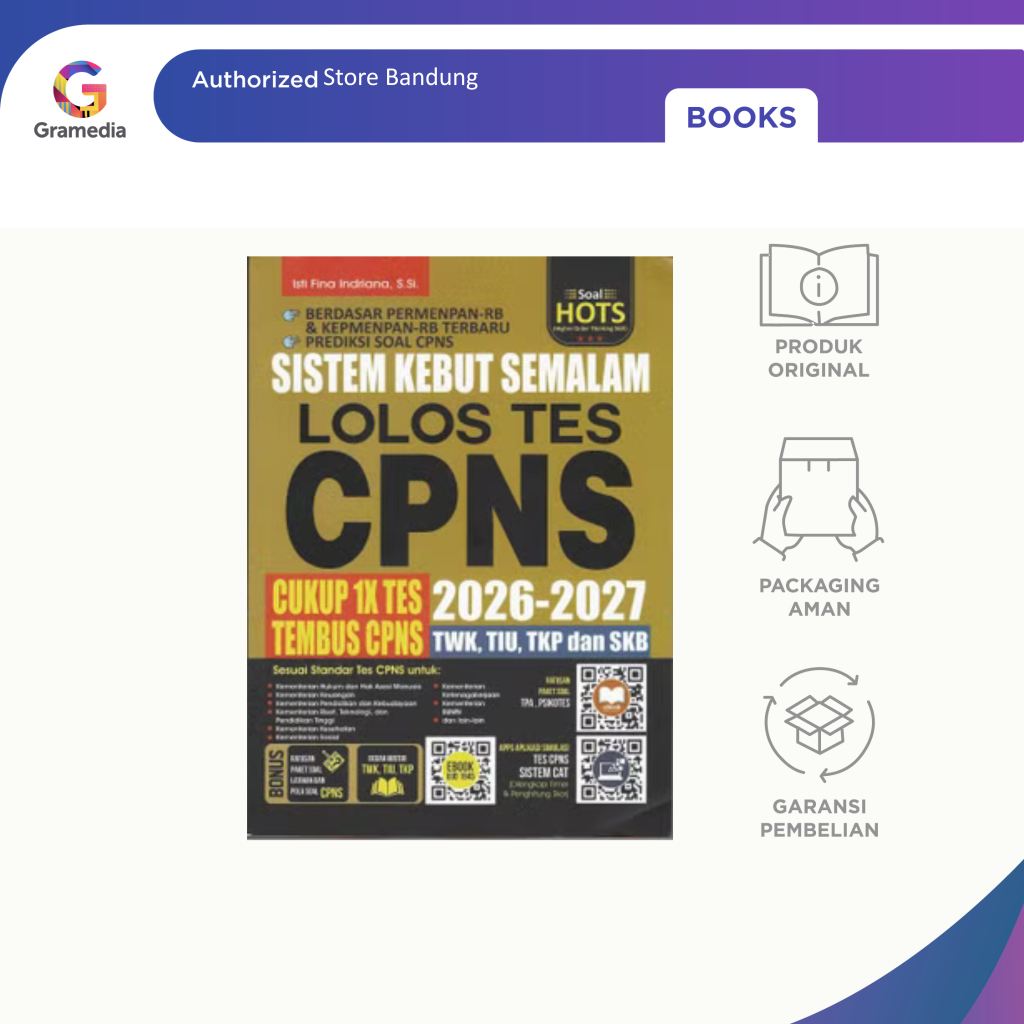 Gramedia Bandung - Sistem Kebut Semalam Lolos Tes CPNS 2026-2027 Cukup 1X Tes Tembus CPNS - Buku Kit