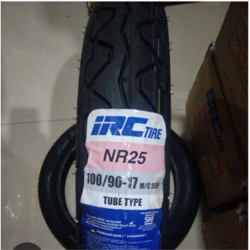 BAN LUAR IRC 100/90 RING 17 NR25 TUBE TYPE