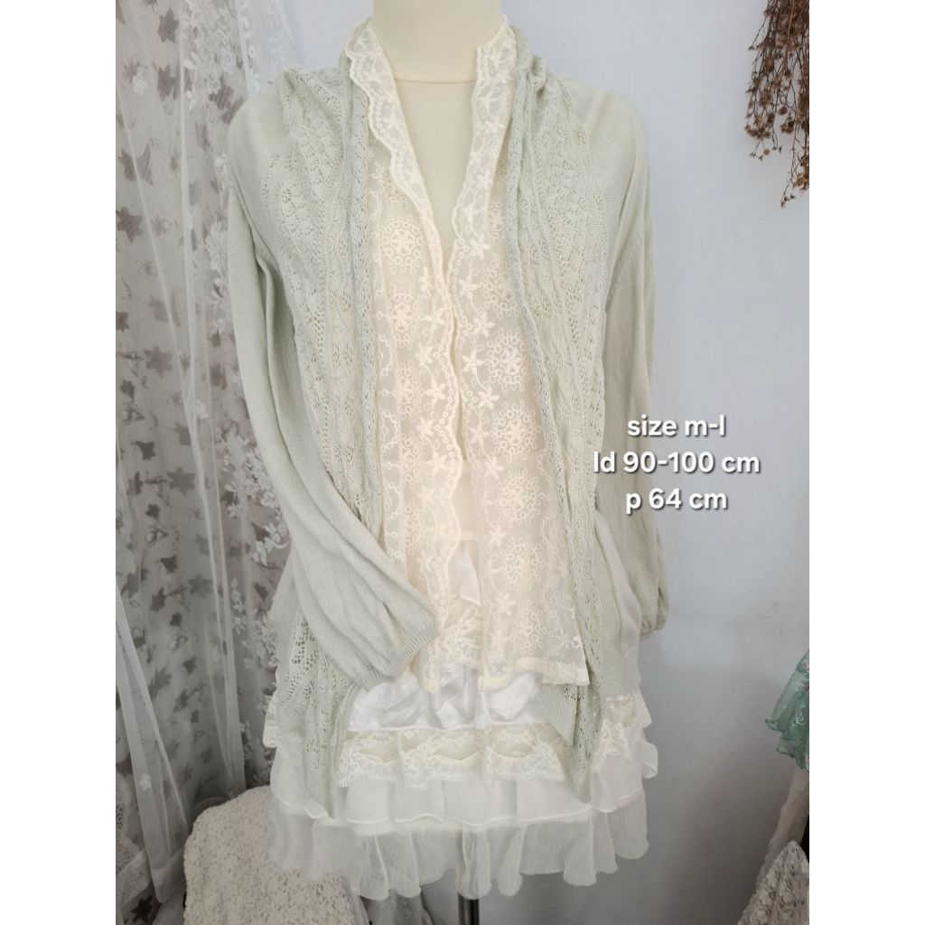cardi outer vintage mori coquette y2k dollete etc.