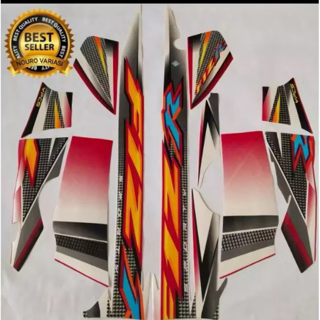 Stiker Striping Lis Les Motor Yamaha F1ZR Fizr Sporty 2004 merah