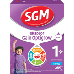 Susu Formula Anak SGM Eksplor Gain Optigrow 1+ Vanilla Tinggi Kalori