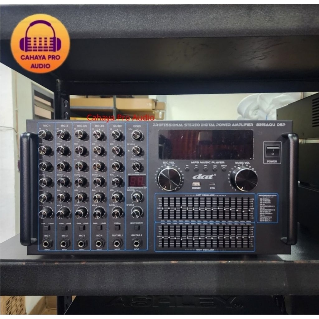 Power Amplifier Karaoke DAT B215AQU Original Bluetooth USB 6 Mic Input