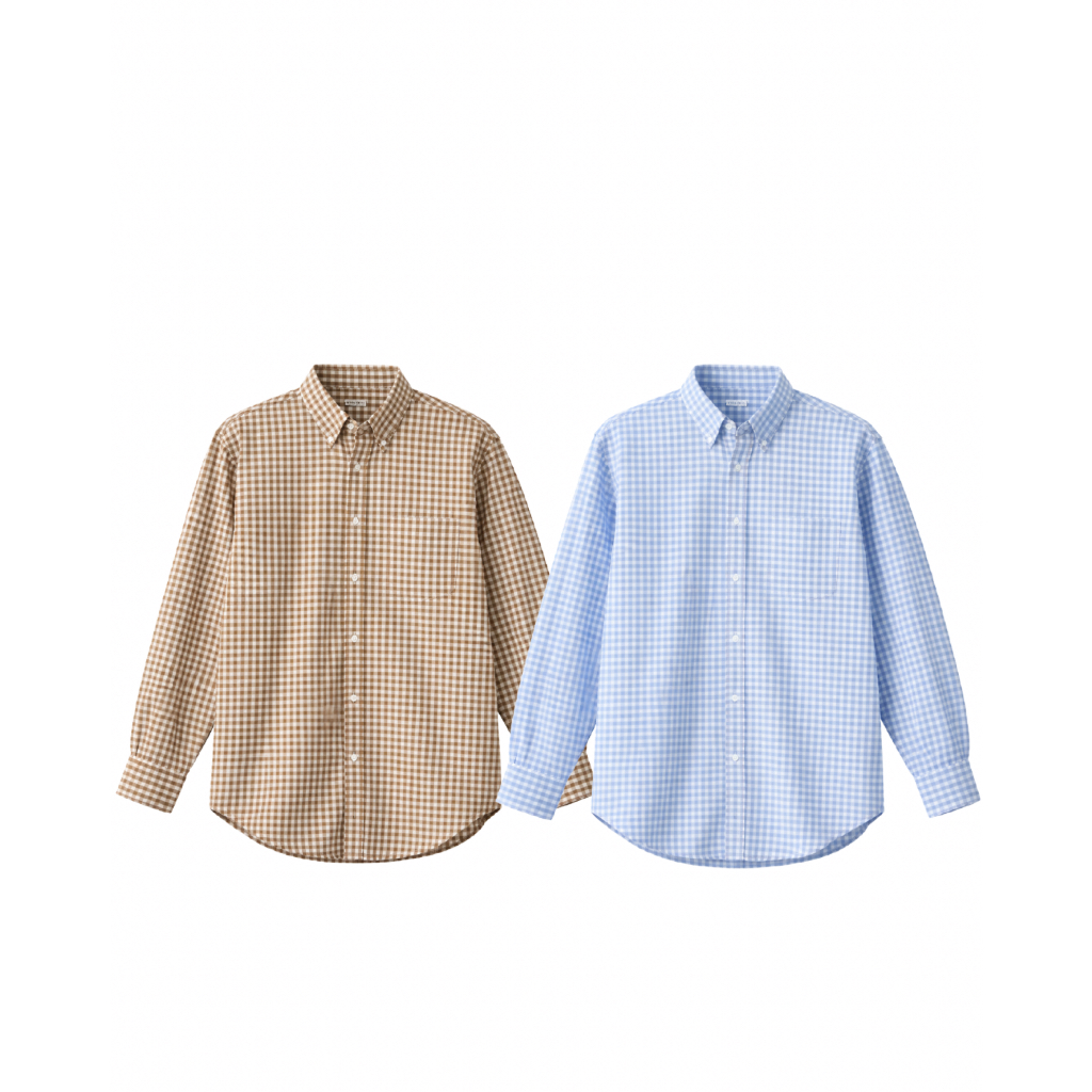 Kemeja Pria Oversized dengan Motif Garis Horizontal Elegan