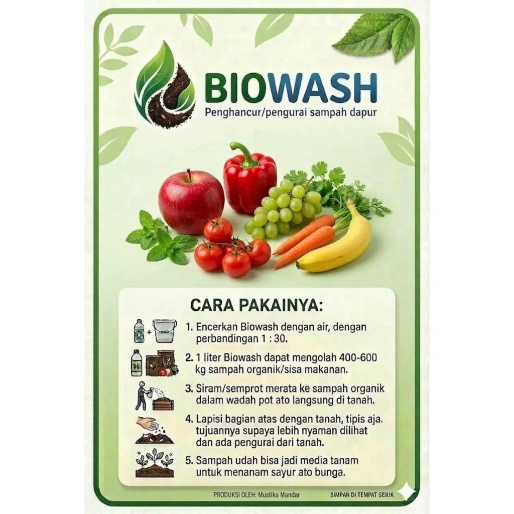 BIOWASH PROMIC, PENGURAI SAMPAH