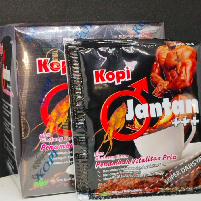 10 Sachet Kopi Extra Jantan Max Original - Rasa Otentik, Kualitas , Praktis Dibawa