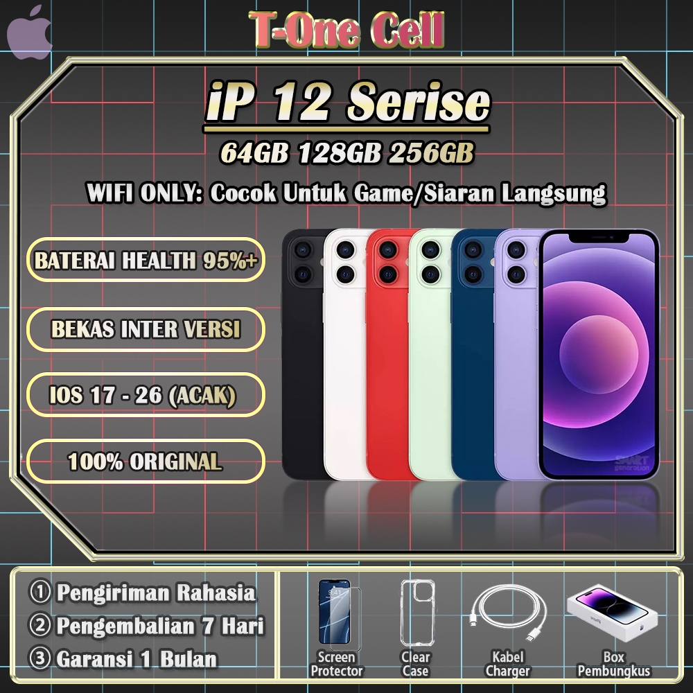 iPhone 12 SECOND 100% ORI 64/128/256GB INTER