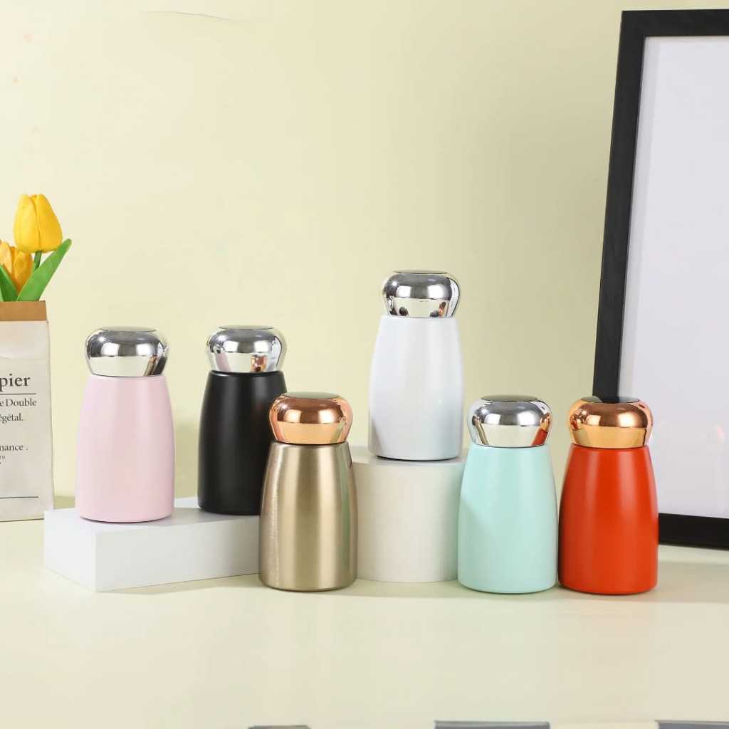 TERMOS MINI STAINLESS STEEL TERMOS PORTABLE SUHU LED SUS 316 KAPASITAS 300ML YH 019