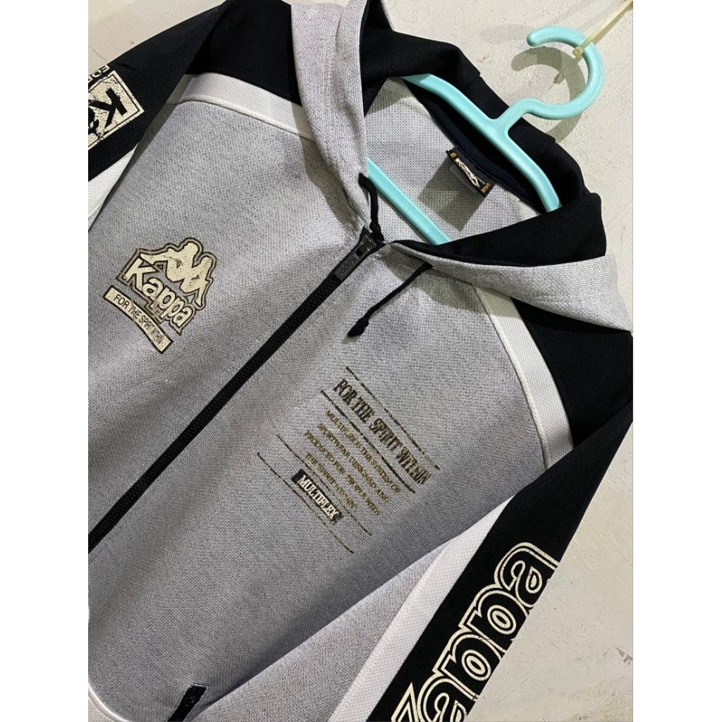 Kappa Hoodie Big Logo Three tone Vintage jaket