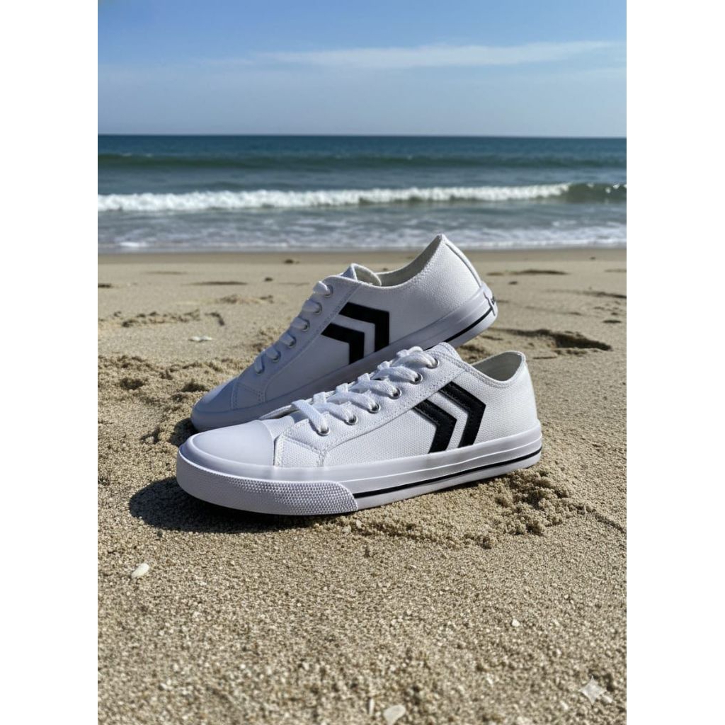 CRUZZERO-Sepatu sneakers cewek cowok sepatu santai cewek ukuran 36-43 sepatu cowok cewek hitam putih