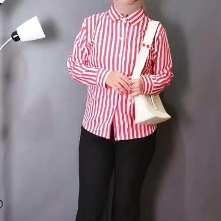 Kemeja Stripe Merah Putih Agustusan