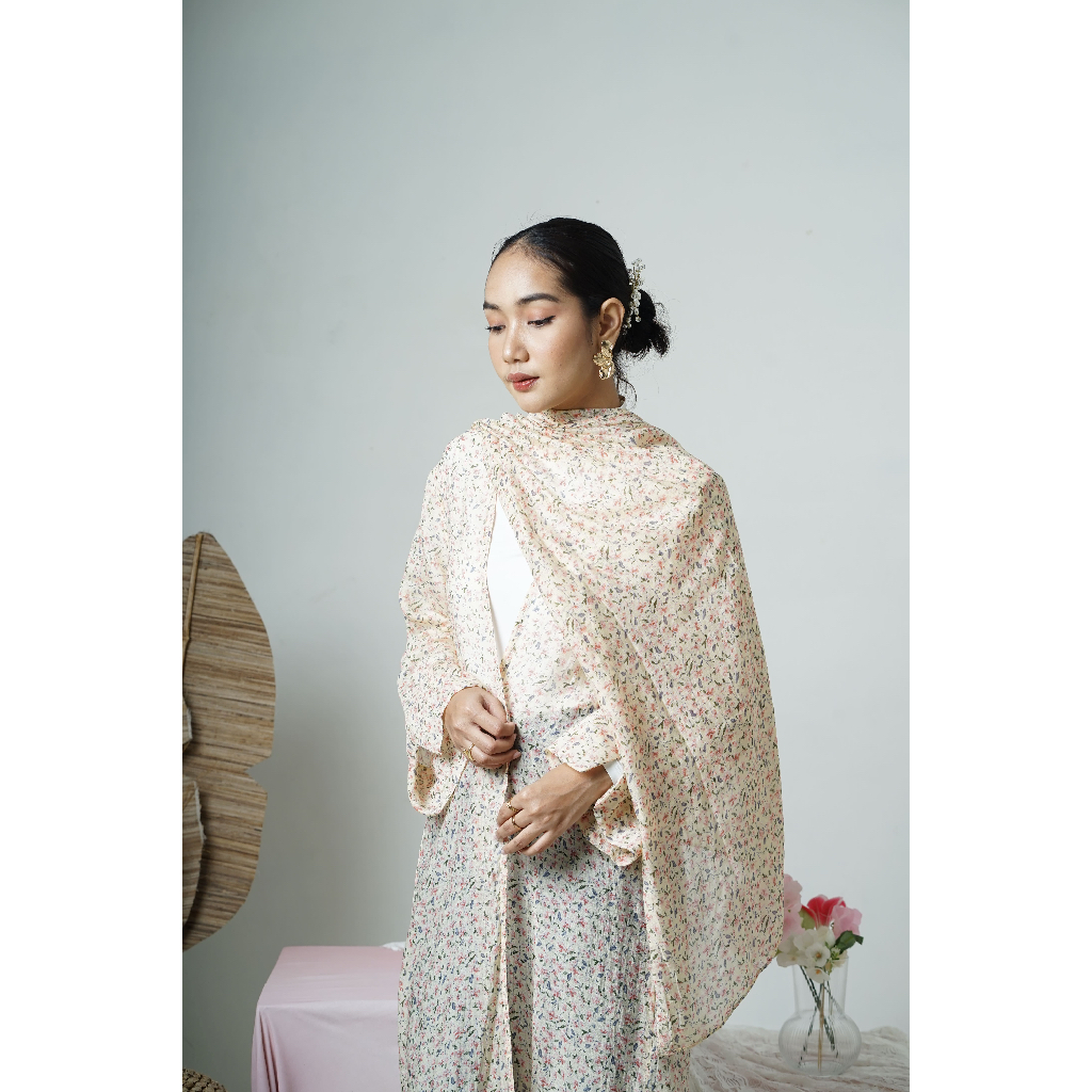 Roowa - Outer Abaya Sunpetal - Set Pashmina