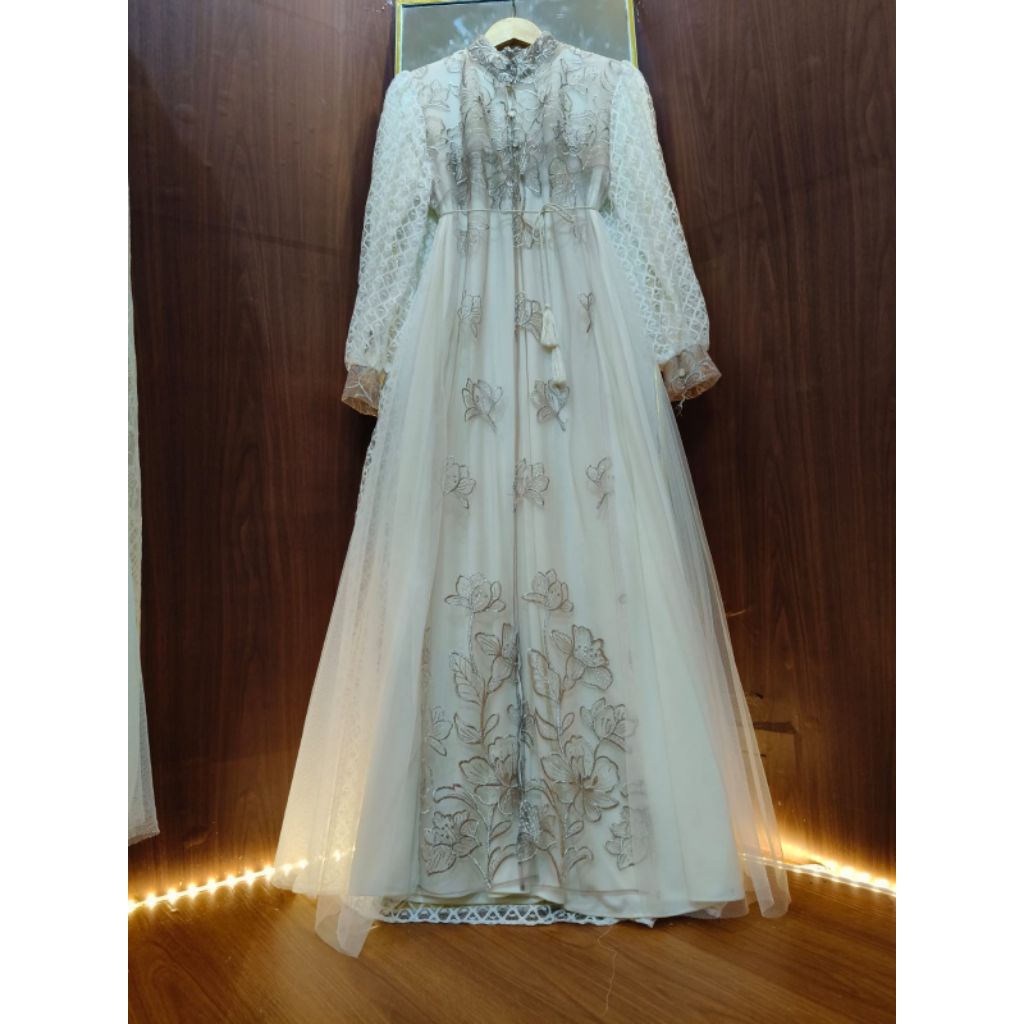 MILA DRES BRUKAT TILE PREMIUM / GAMIS RAYA /GAMIS LEBARAN )GAMIS SET OUTHER /GAMIS CALAMARY /GAMIS V