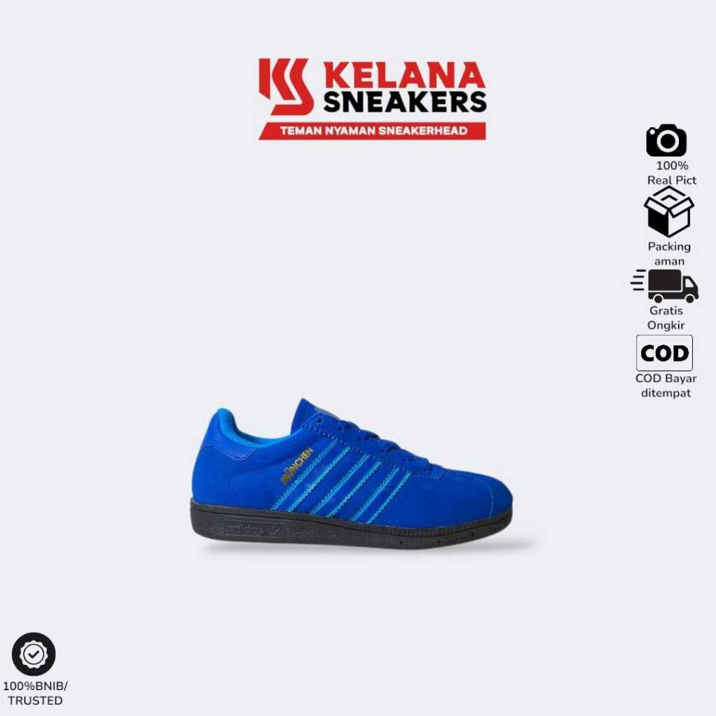 Kelana sneakers - sepatu casual Munchen deep blue size 40-44cm unisex