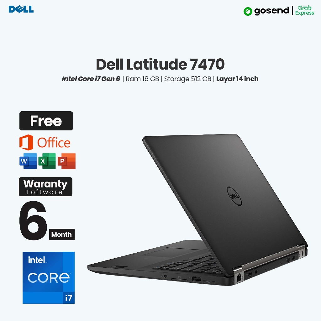 Laptop Dell Latitude 5410 Intel Core i7 Gen 6 Ram 16 GB SSD 512 GB Layar 14 Inch