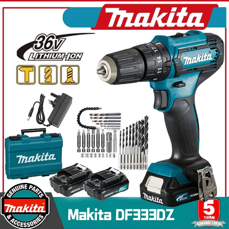 Bor Listrik Makita HP331 Obeng Bor Impact Set Alat Bor Rumah Tangga Multifungsi