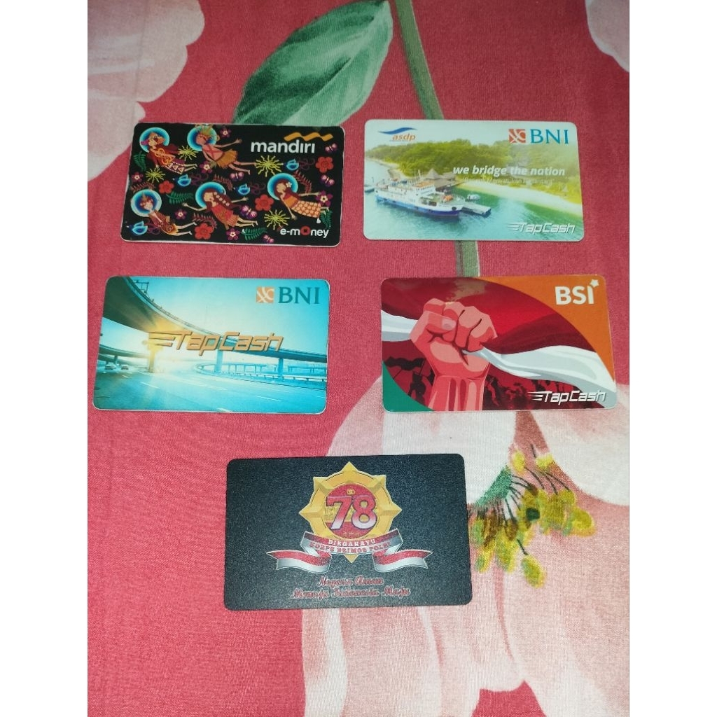 E-money, Tap Cash, dan Brizzi (bekas pakai)