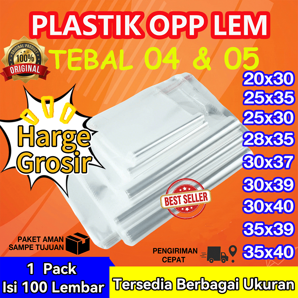 [GROSIR]Plastik OPP Baju Pakaian Gamis 20X30 25X30 28X35 30x37 30X39 30x40 35x39 35x40 -Table 04&05 