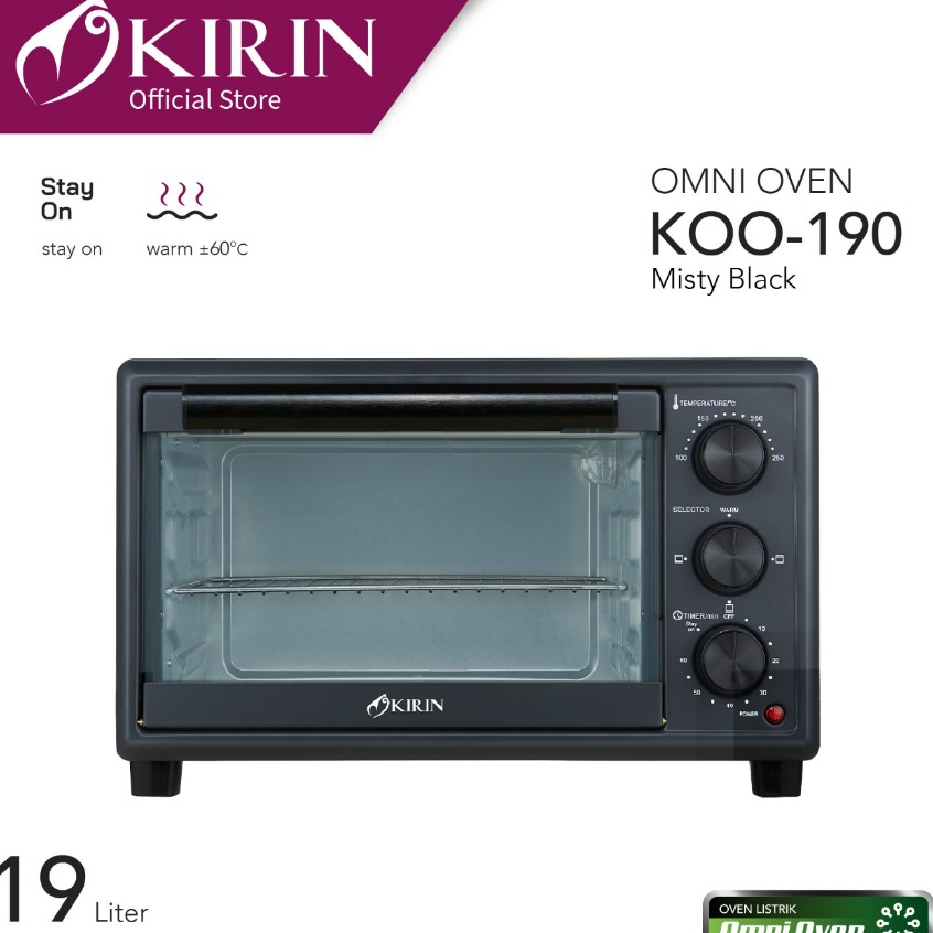 Oven listrik kirin KBO-190 / oven listrik low watt / oven listrik kirin / oven listrik 19 liter / ov