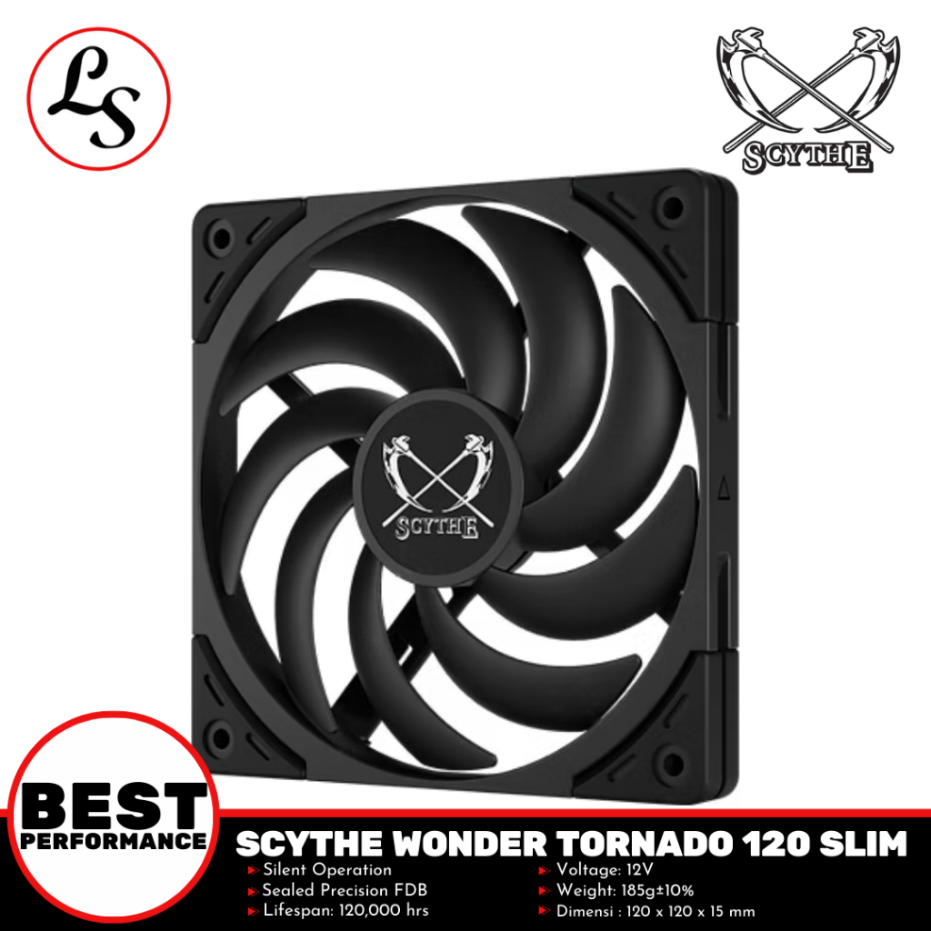SCYTHE FAN CASING Wonder Tornado 120 120mm Slim Case Fan