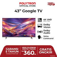 POLYTRON TV 43IN 4K UHD Smart Google TV PLD 43UG3059/5959