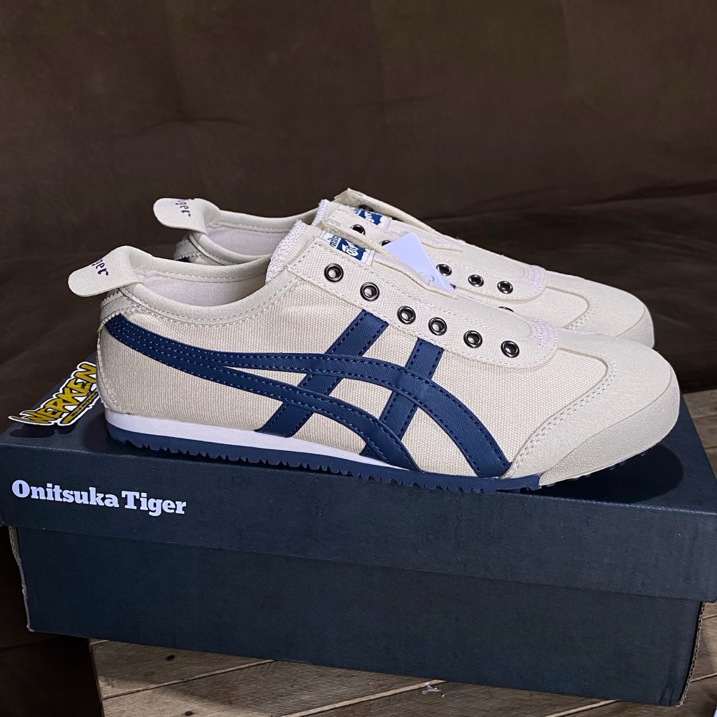 Sepatu sneakers onitsuka tiger mexico 66 slipon birch midnight