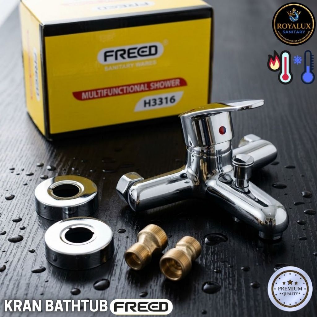 Keran Shower Freed h3316 bisa  Panas Dingin bahan Stainless Steel untuk kamar mandi Model American S