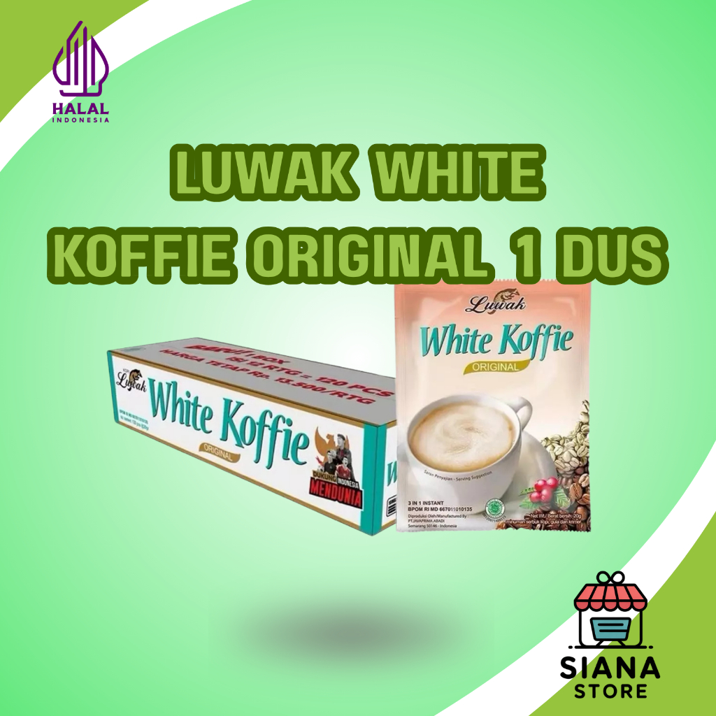 Luwak White Coffee Original 1 Dus / Kopi Instan / Koffie Ori