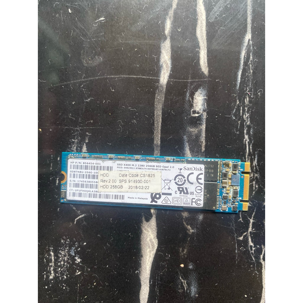 SANDISK SSD M.2 SATA 256GB Kondisi Normal Copy Paste Lancar TBW Rendah
