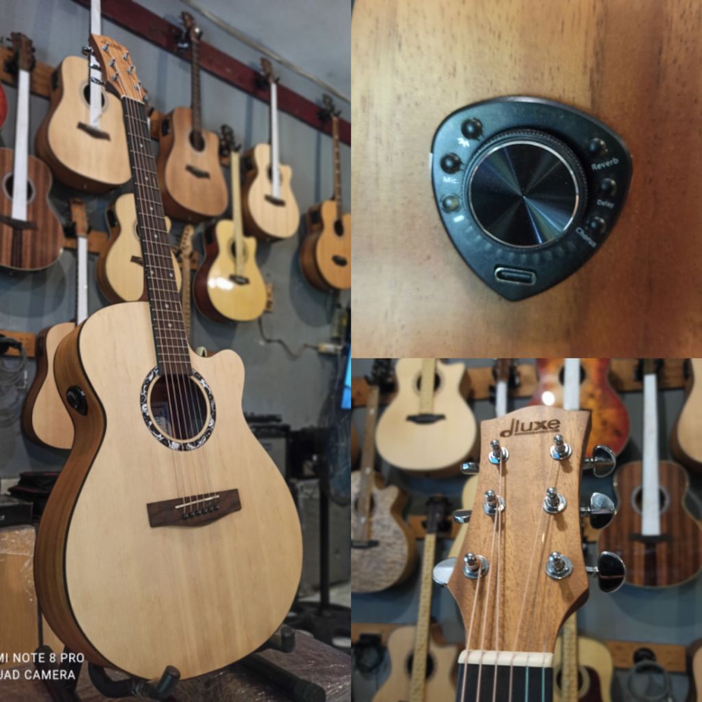 Gitar Dluxe DF100 Transkustik Original Preamp P01 Baru
